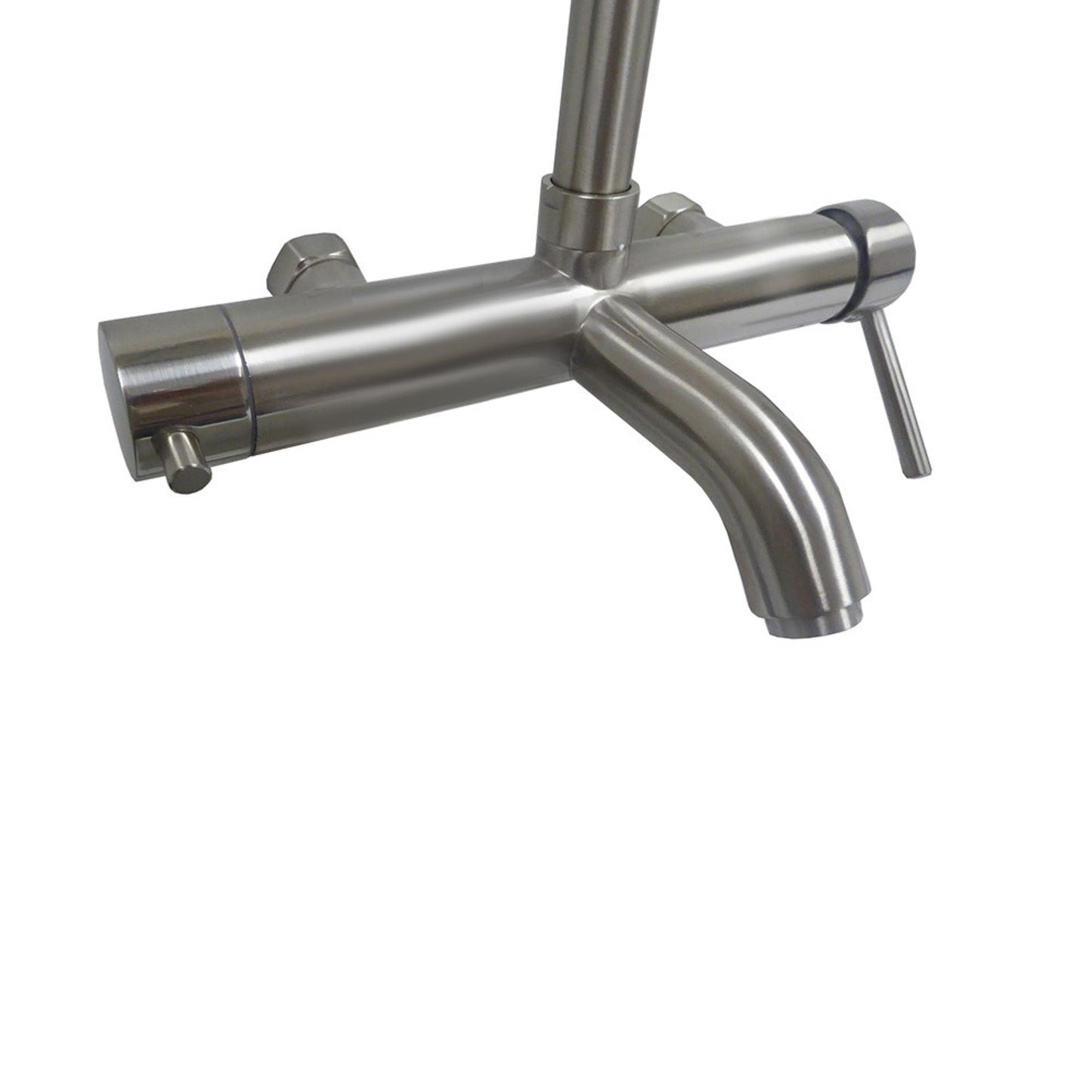 Rainfall Shower and Tub Wall Mount Faucet with Hand Shower in Brushed Nickel