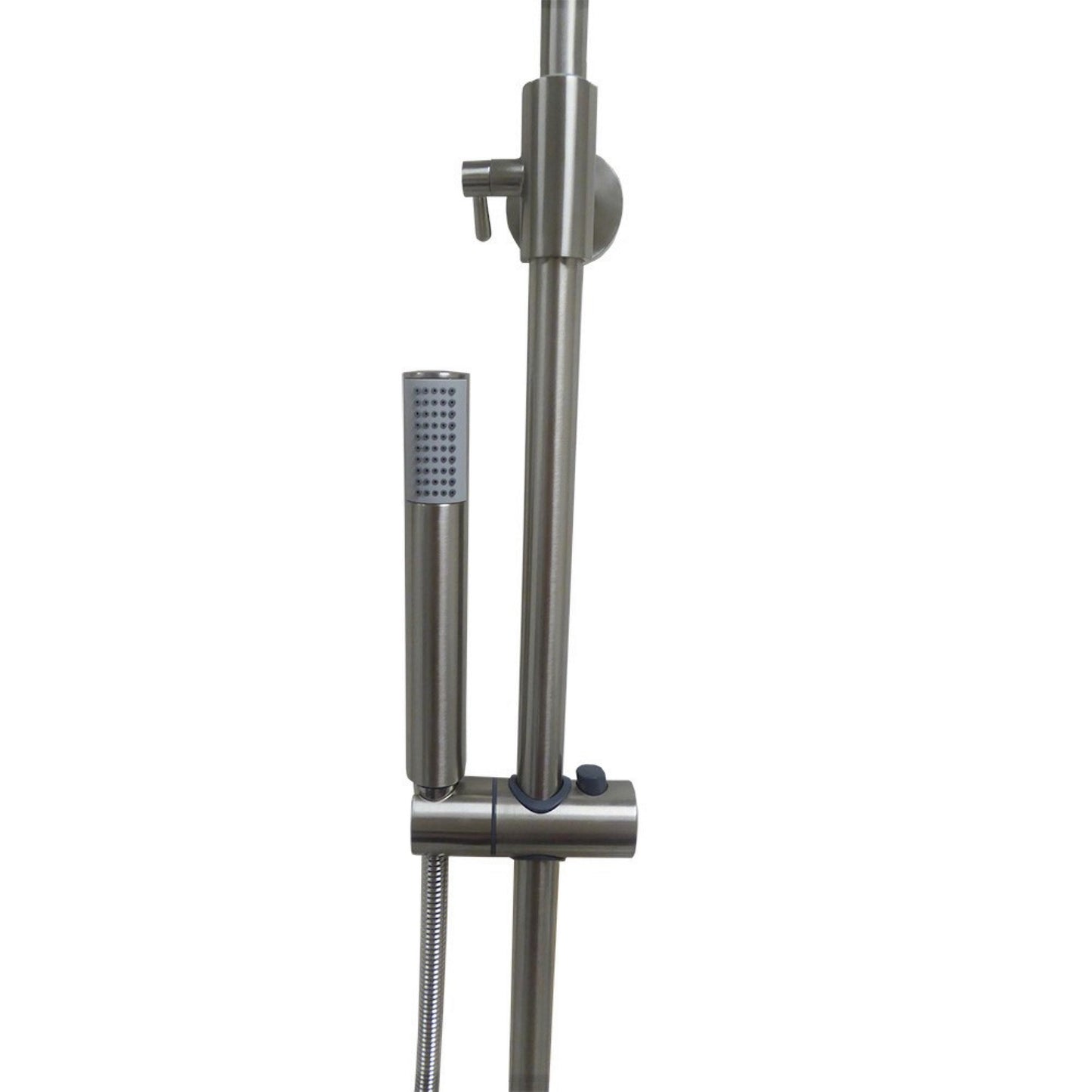 Rainfall Shower and Tub Wall Mount Faucet with Hand Shower in Brushed Nickel