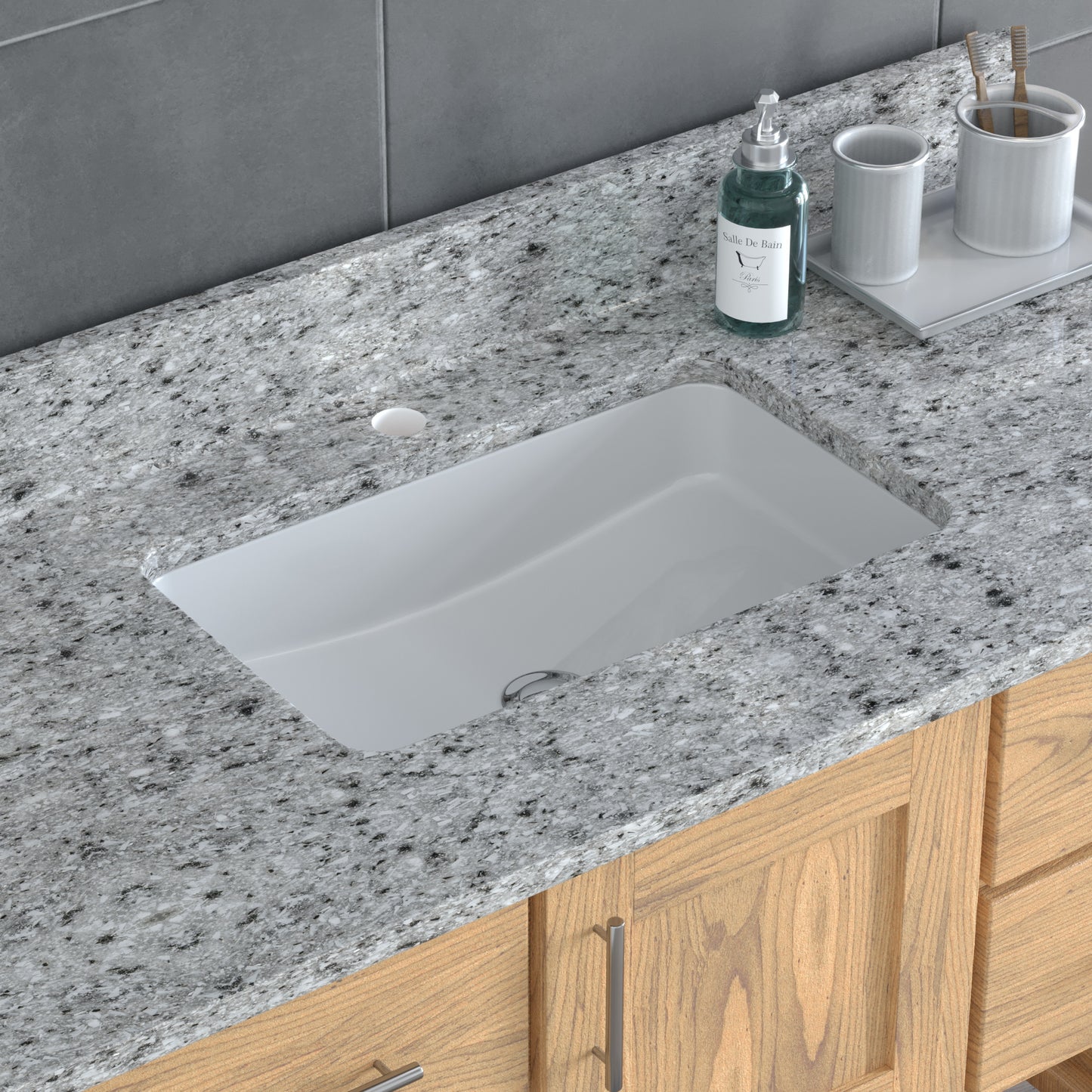 USA Patriot 48 Inch Oak Bathroom Vanity - Pepper Counter