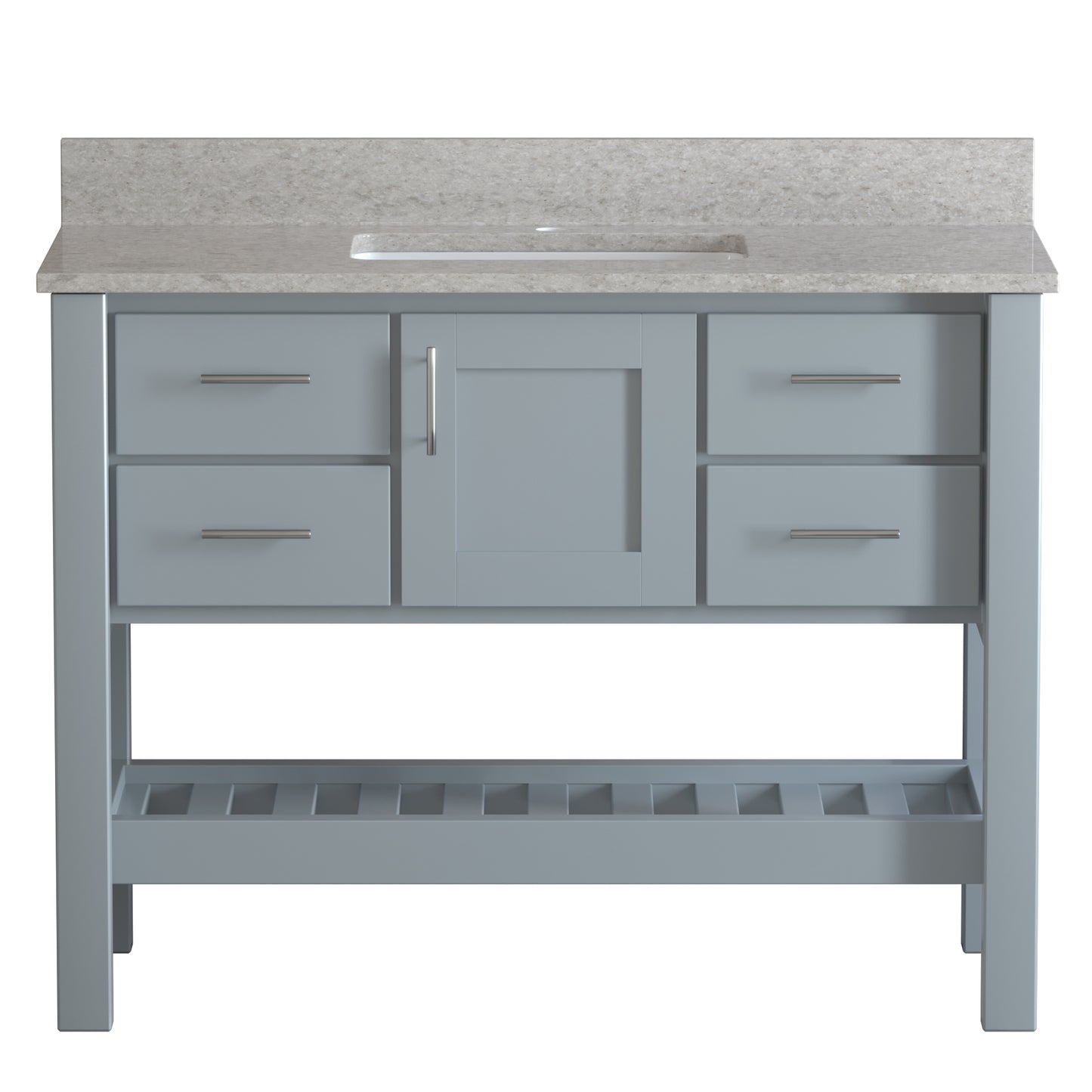 USA Patriot 48 Inch Gray Bathroom Vanity – Olympus Counter
