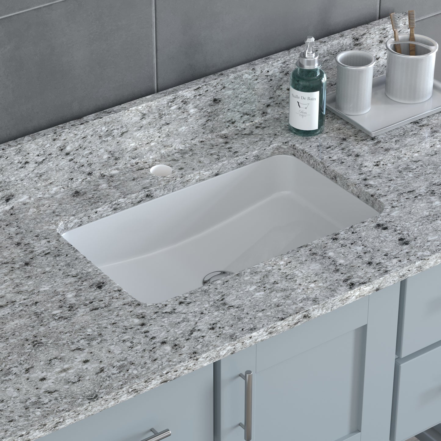 USA Patriot 48 Inch Gray Bathroom Vanity - Pepper Counter