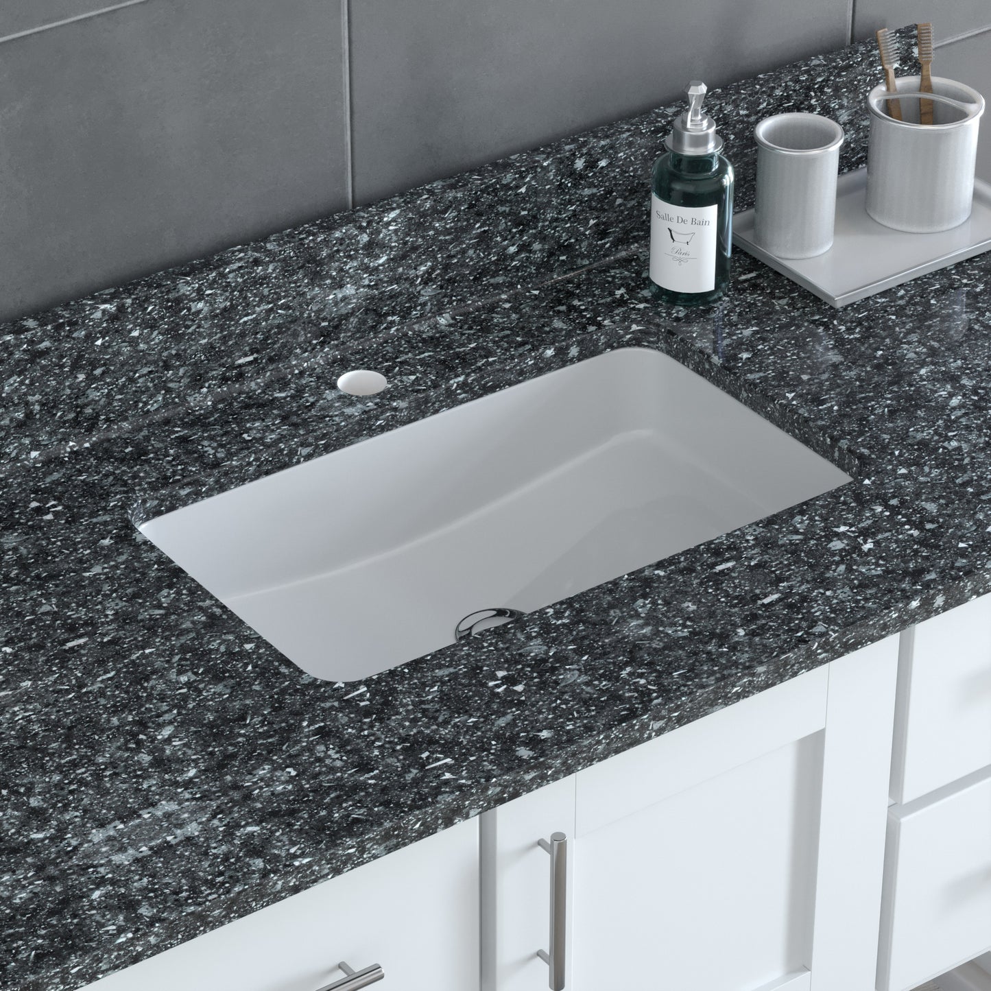 USA Patriot 48 Inch White Bathroom Vanity - Starry Counter
