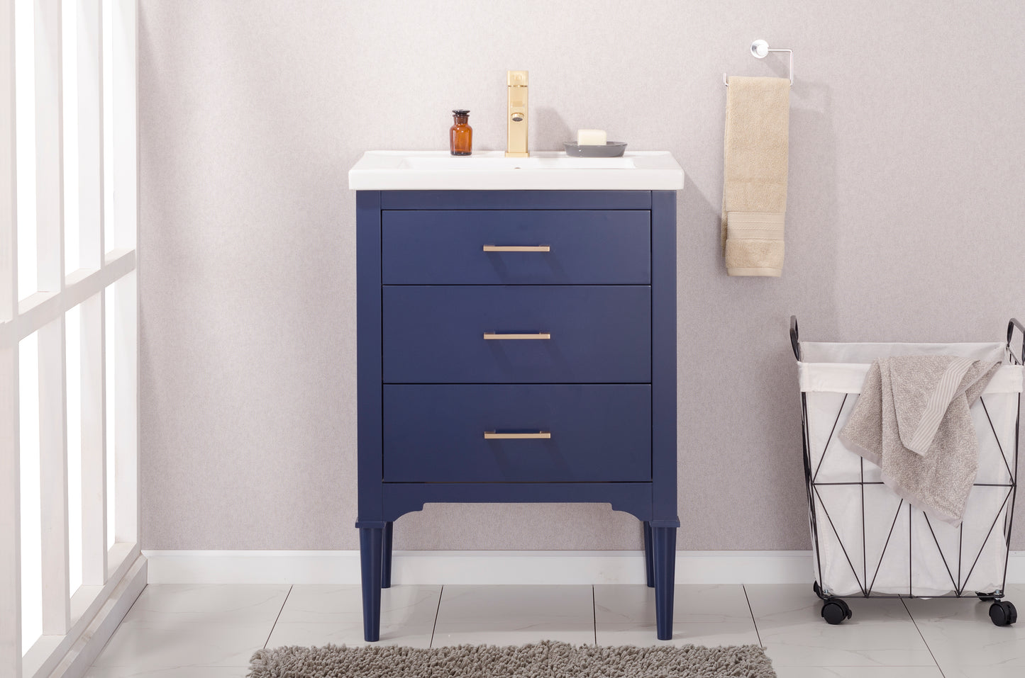Mason 24" Single Sink Vanity In Blue