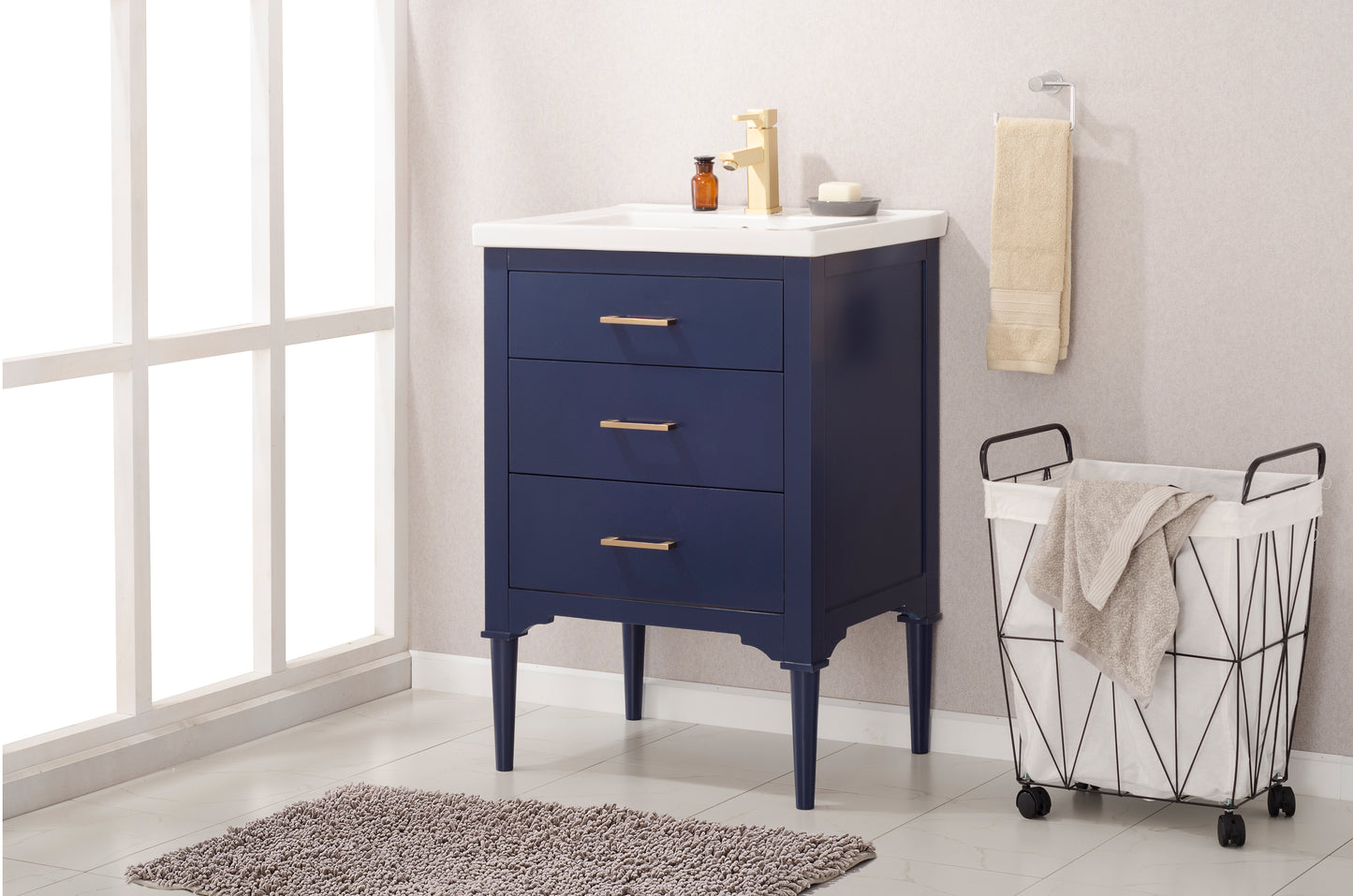 Mason 24" Single Sink Vanity In Blue