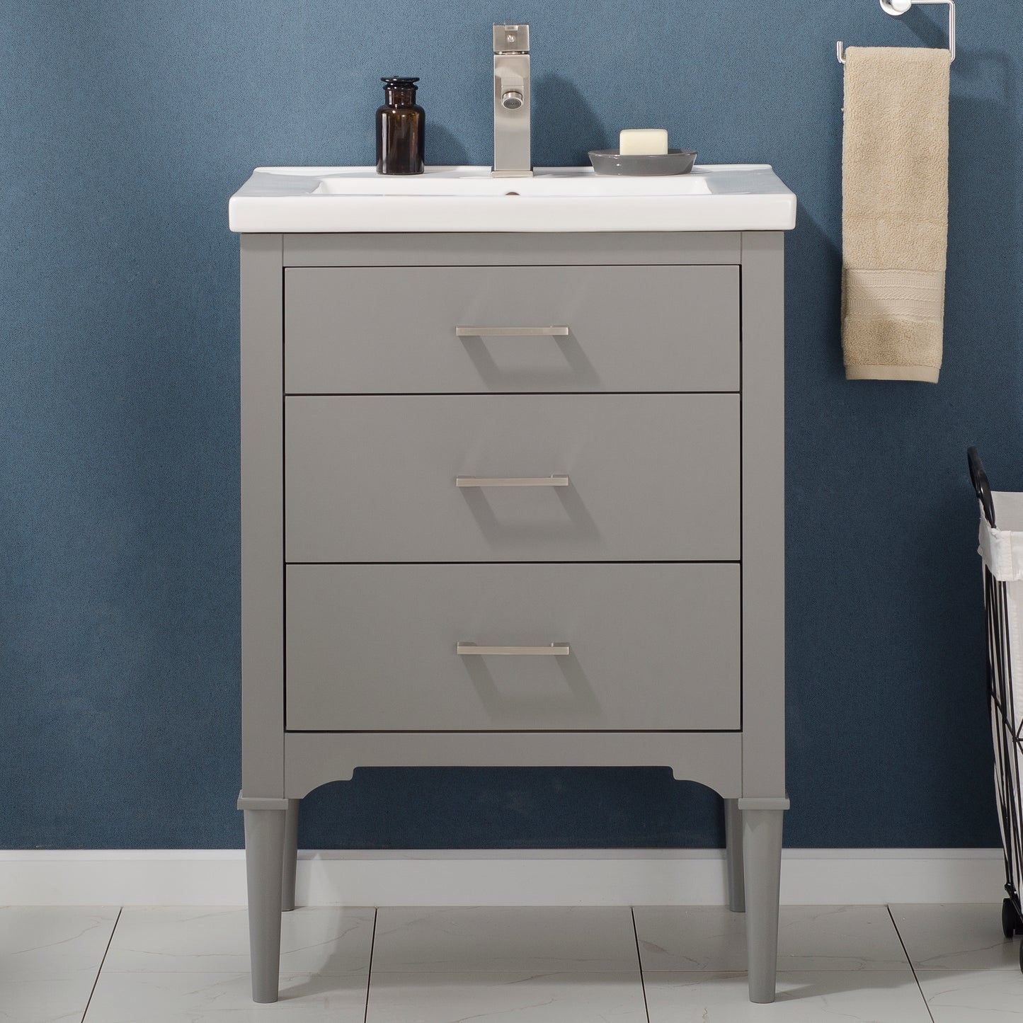 Mason 24" Single Sink Vanity In Gray