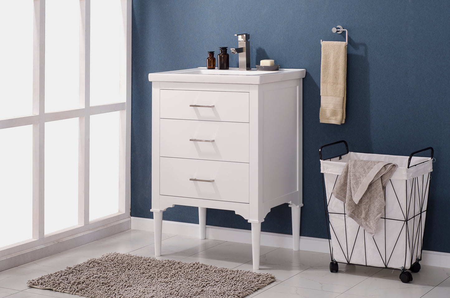 Mason 24" Single Sink Vanity In White