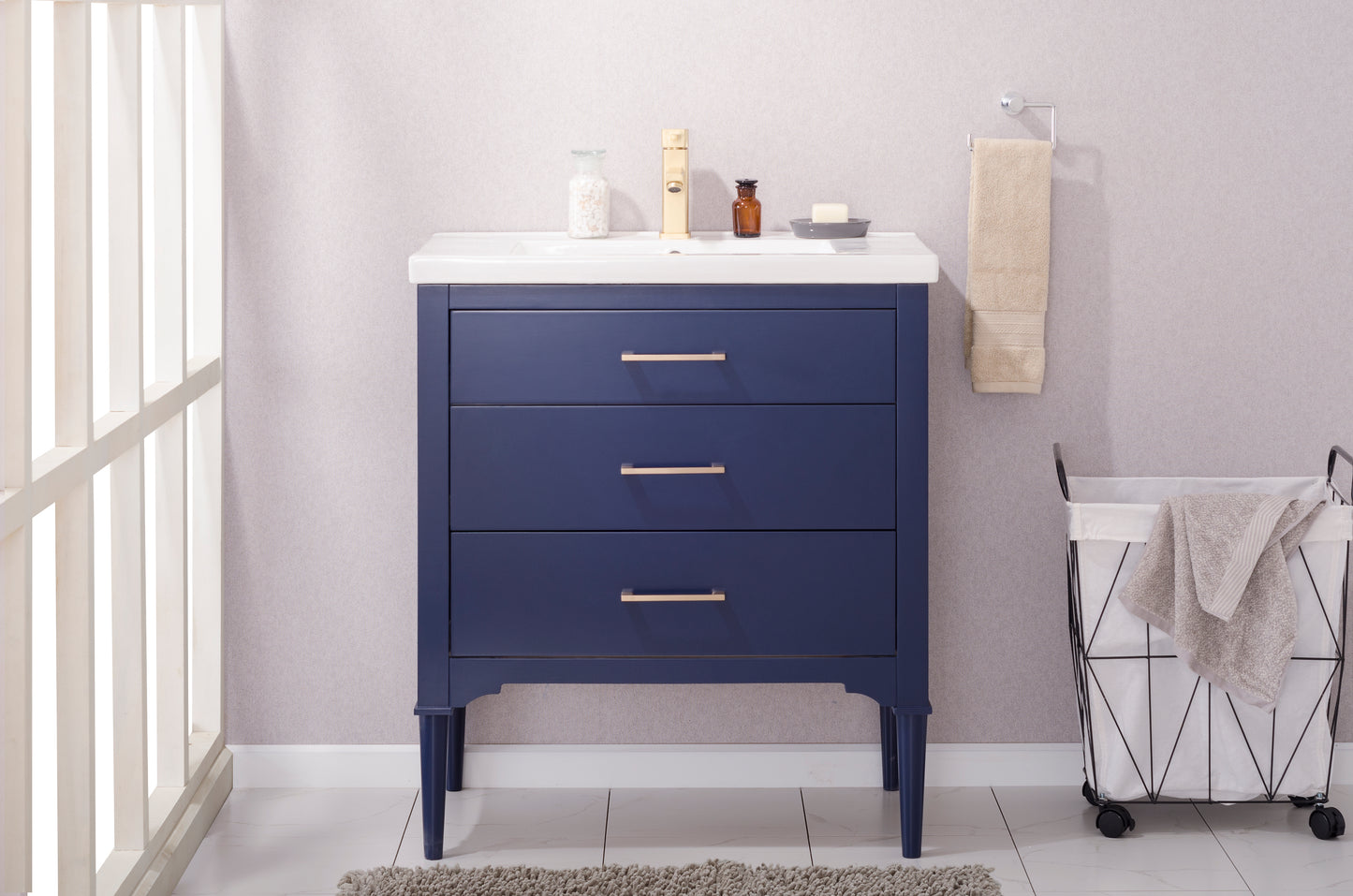 Mason 30" Single Sink Vanity In Blue
