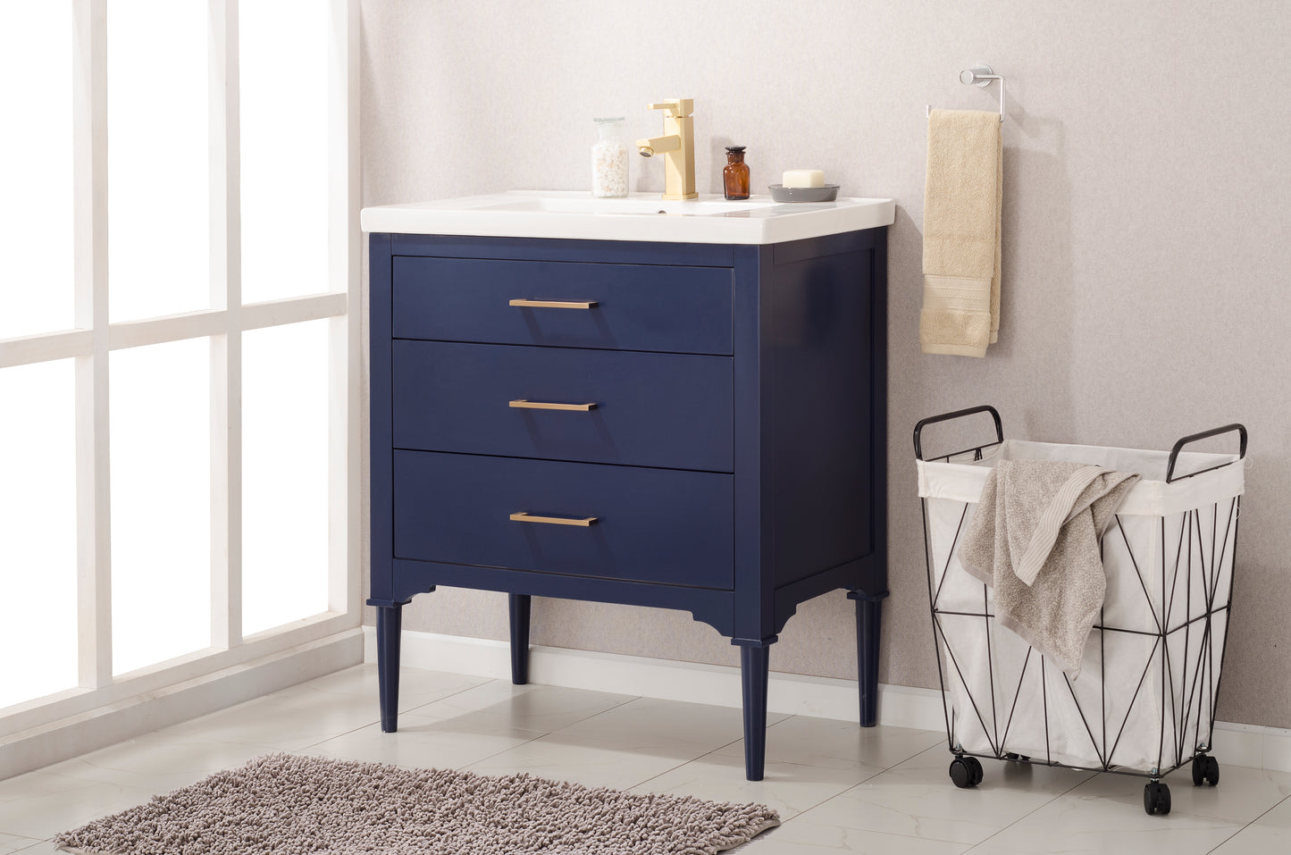 Mason 30" Single Sink Vanity In Blue