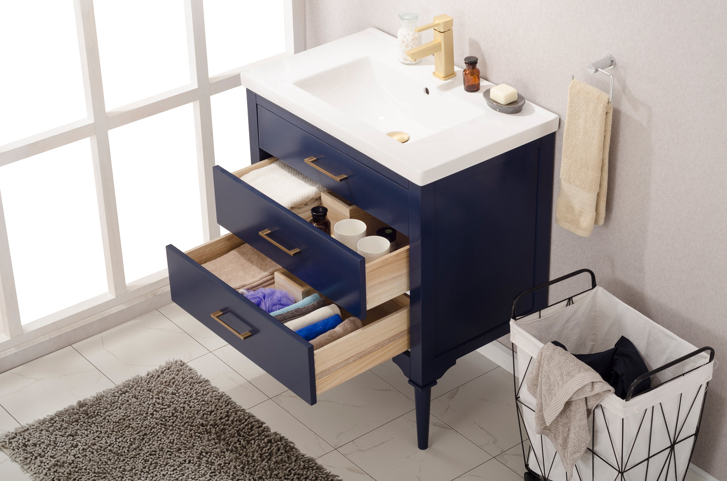 Mason 30" Single Sink Vanity In Blue
