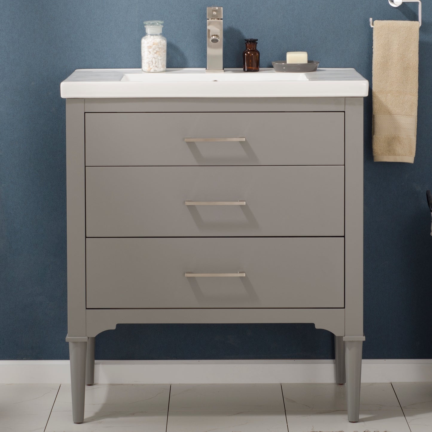 Mason 30" Single Sink Vanity In Gray