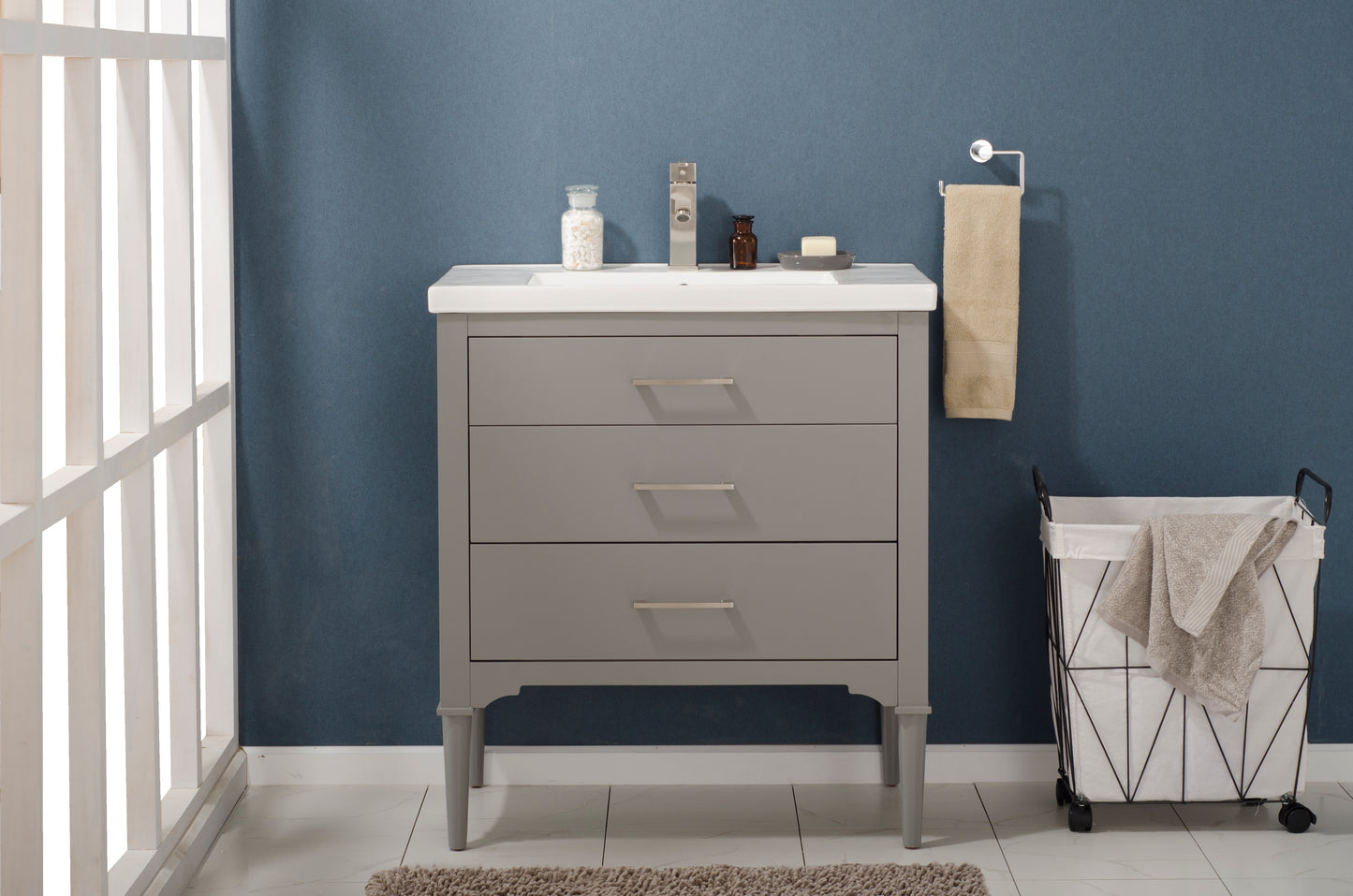 Mason 30" Single Sink Vanity In Gray