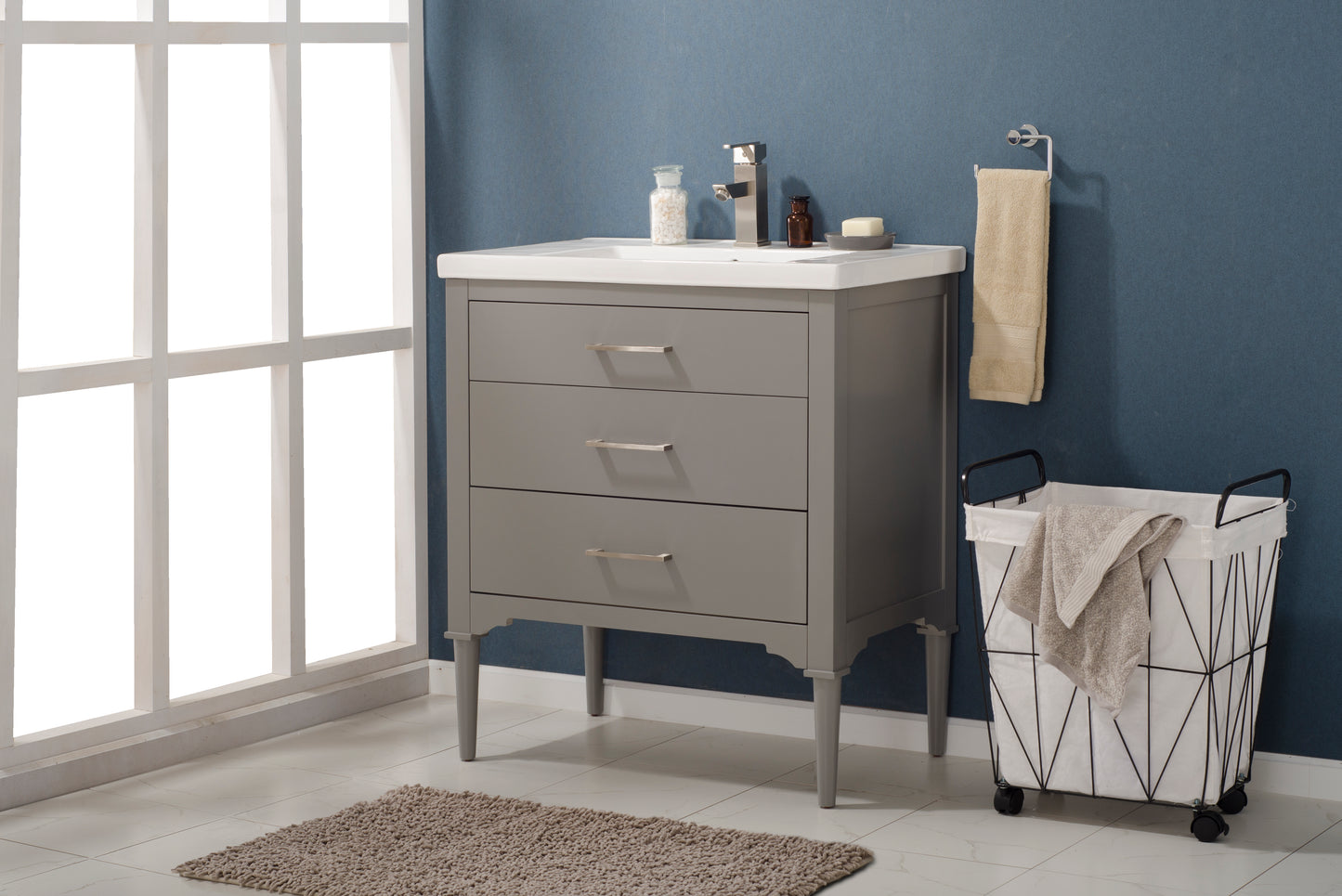 Mason 30" Single Sink Vanity In Gray