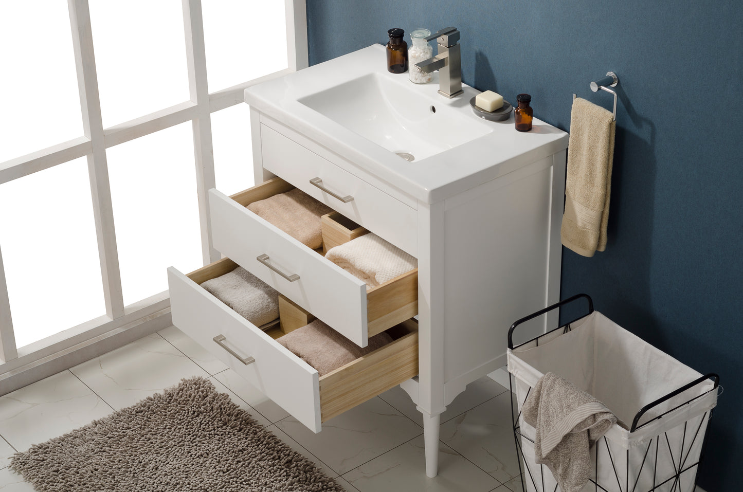 Mason 30" Single Sink Vanity In White