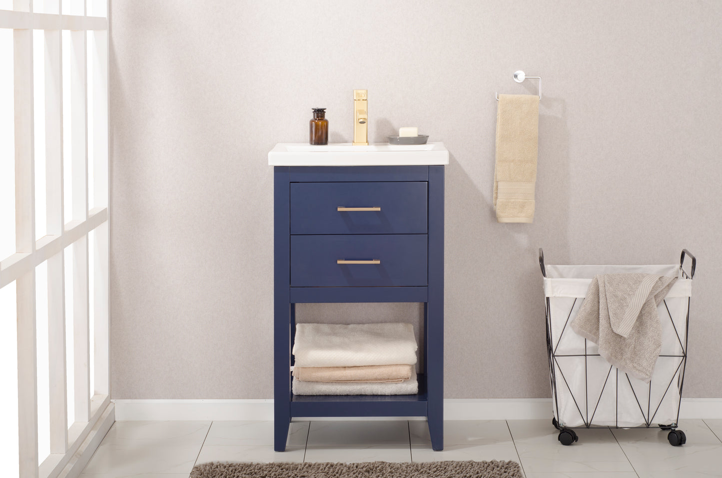 Cara 20" Single Sink Vanity In Blue