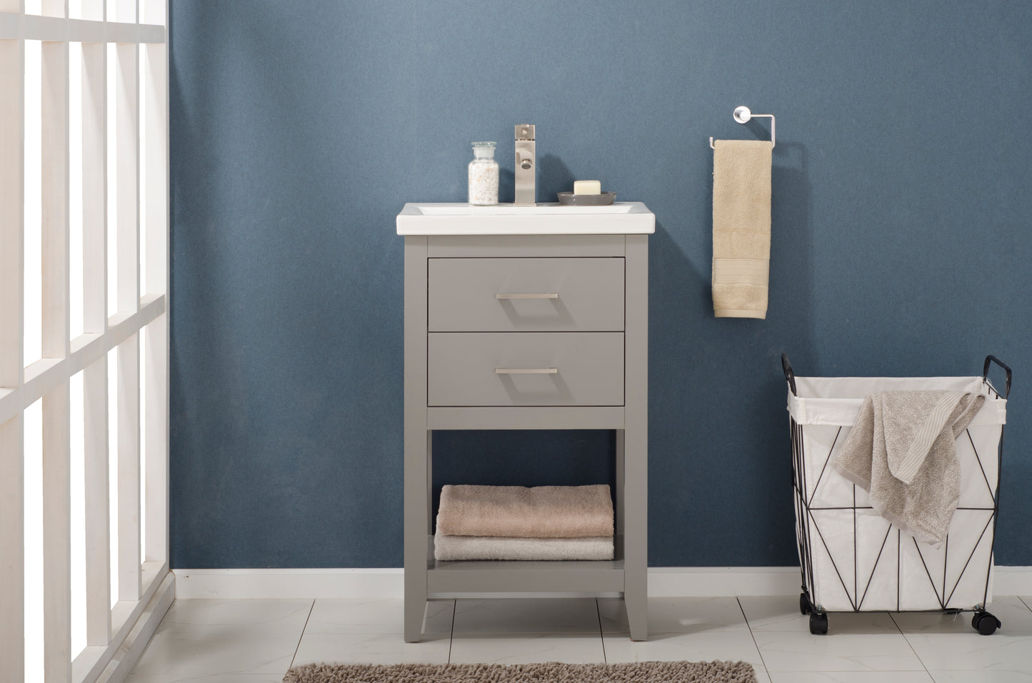 Cara 20" Single Sink Vanity In Gray