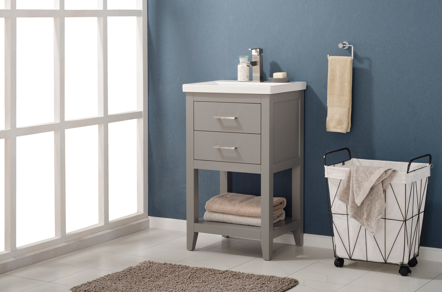 Cara 20" Single Sink Vanity In Gray