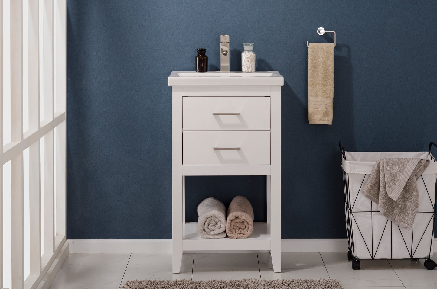 Cara 20" Single Sink Vanity In White