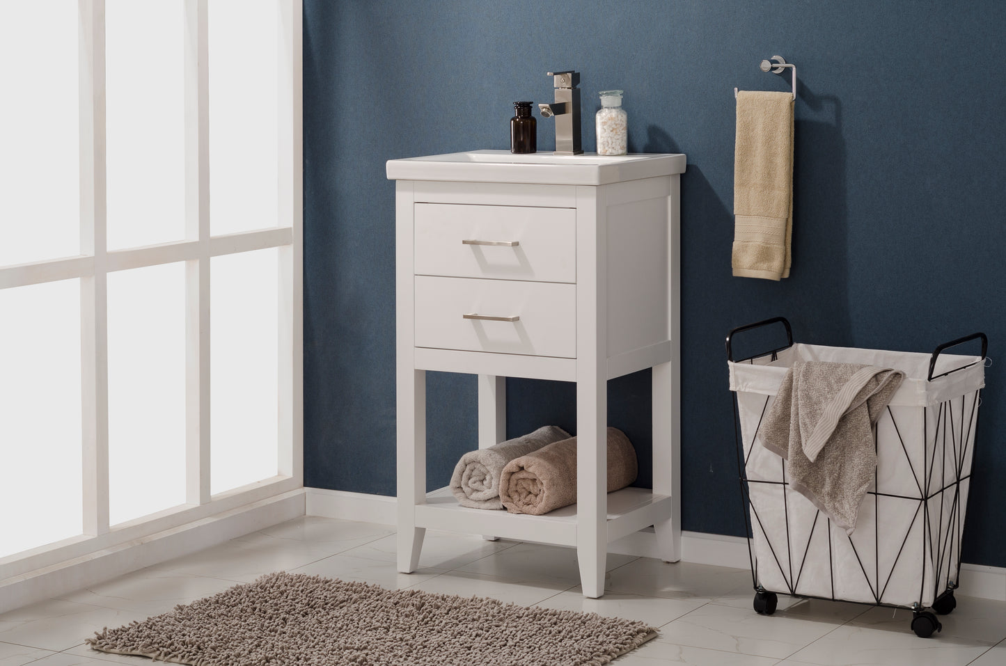 Cara 20" Single Sink Vanity In White