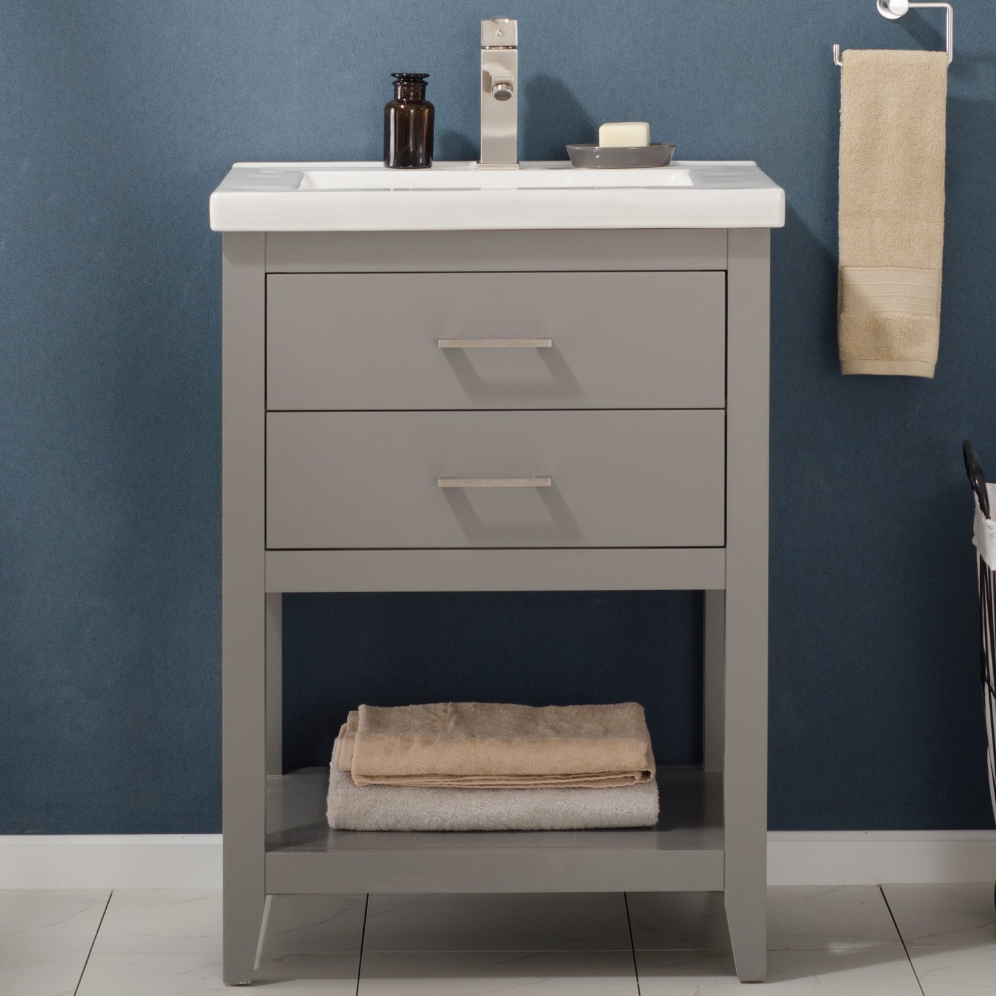 Cara 24" Single Sink Vanity In Gray