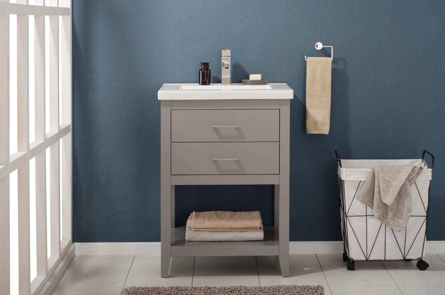 Cara 24" Single Sink Vanity In Gray
