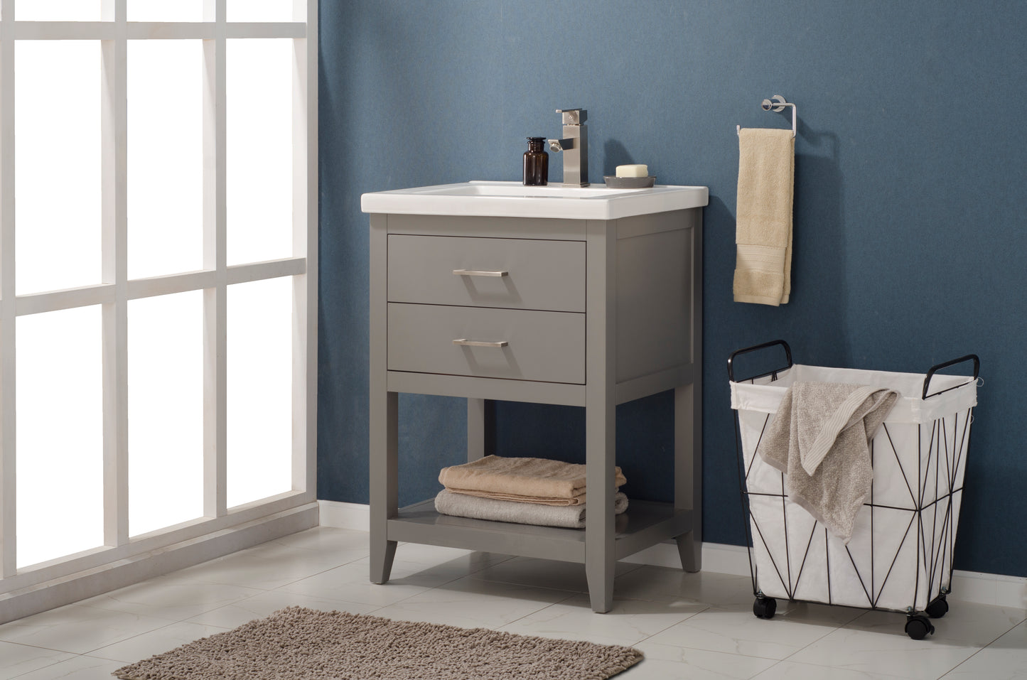 Cara 24" Single Sink Vanity In Gray