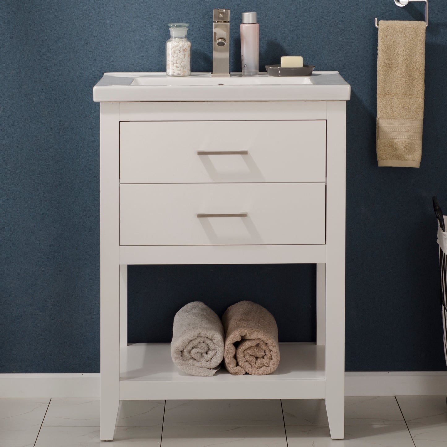 Cara 24" Single Sink Vanity In White