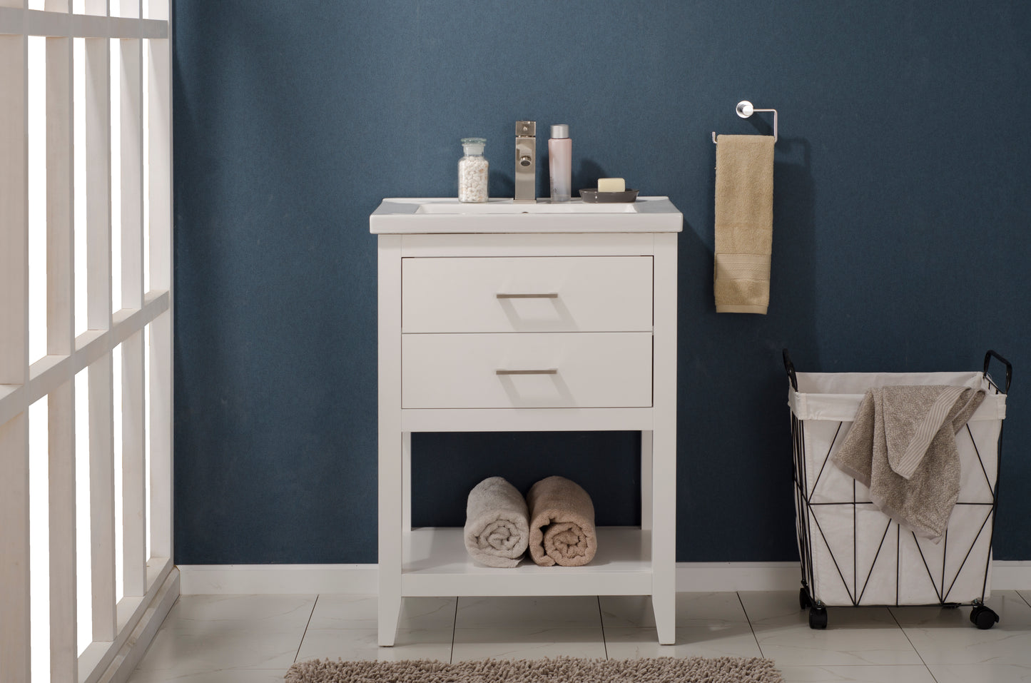Cara 24" Single Sink Vanity In White