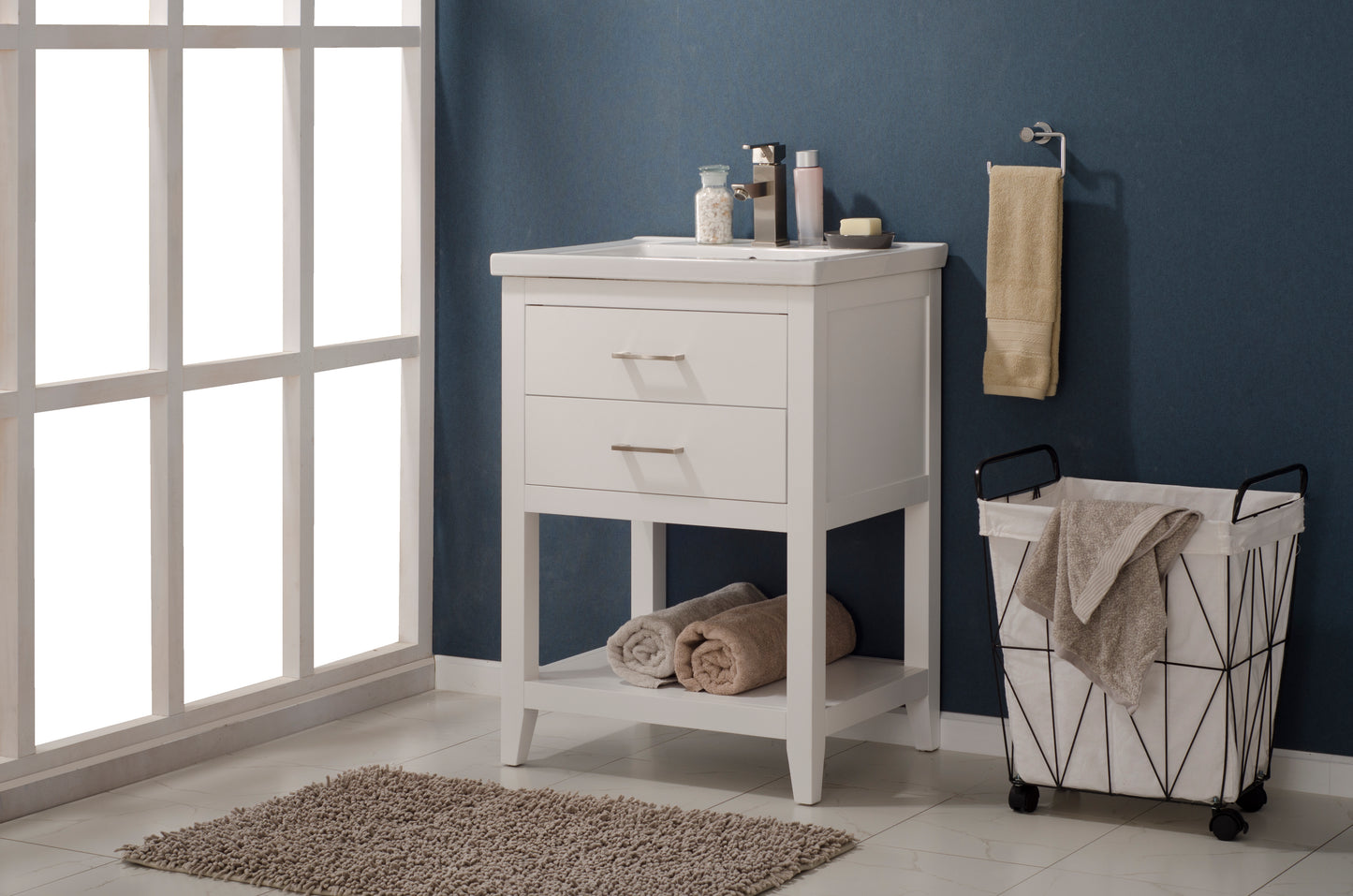 Cara 24" Single Sink Vanity In White