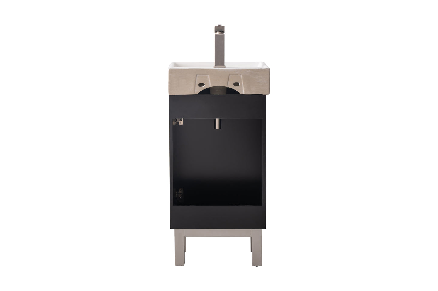 Stella 16.5" Single Sink Vanity In Black
