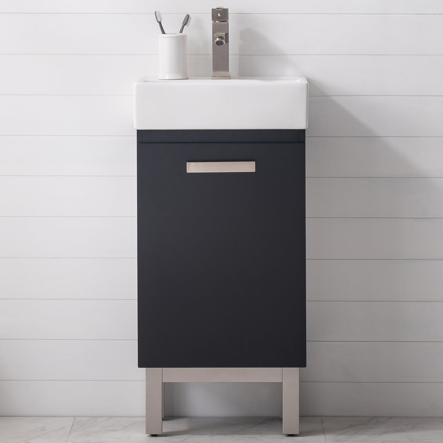 Stella 16.5" Single Sink Vanity In Black