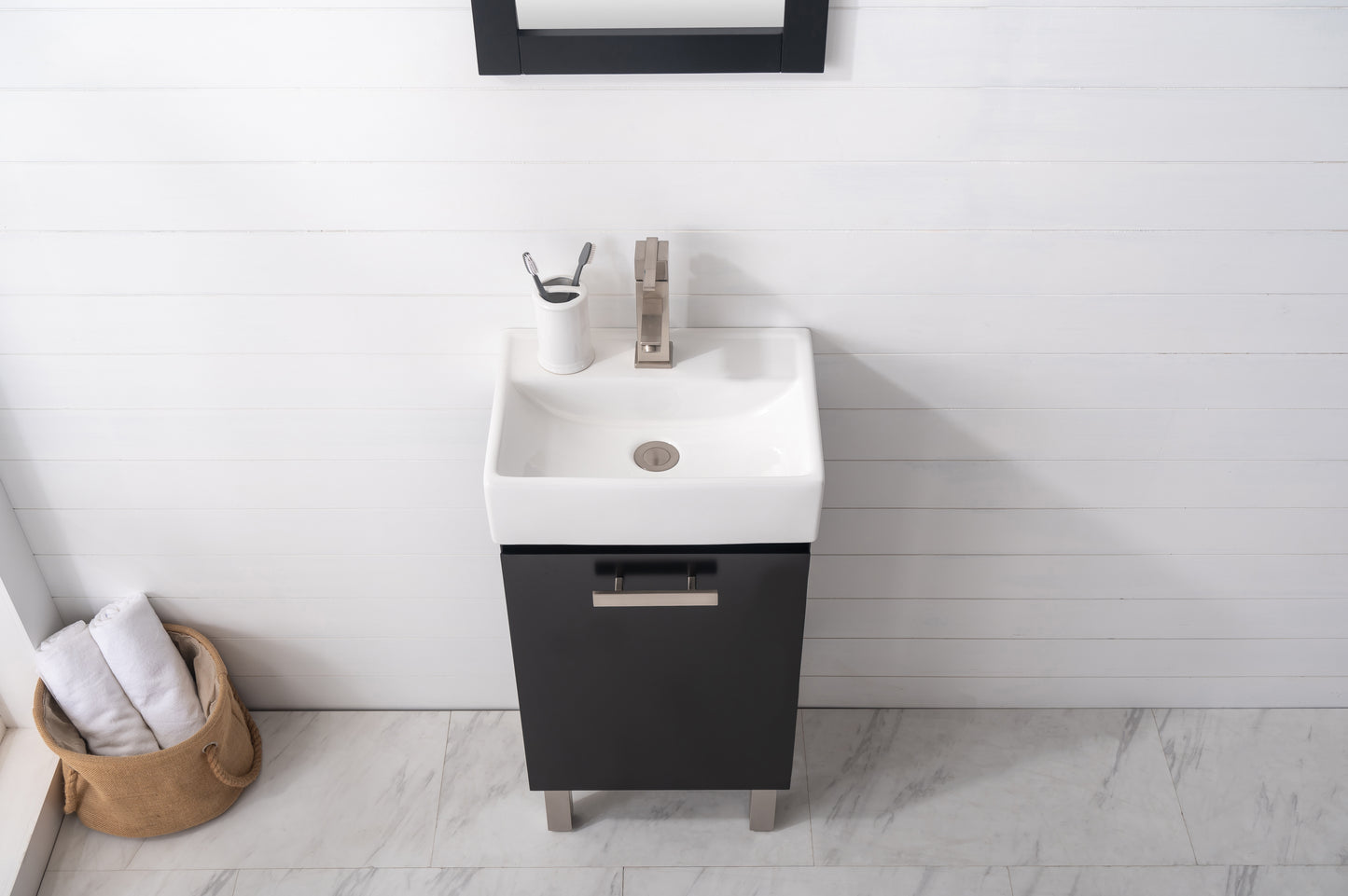 Stella 16.5" Single Sink Vanity In Black
