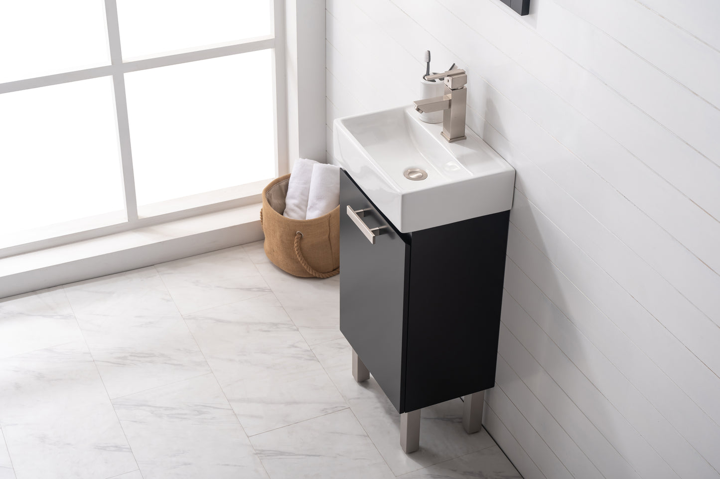 Stella 16.5" Single Sink Vanity In Black