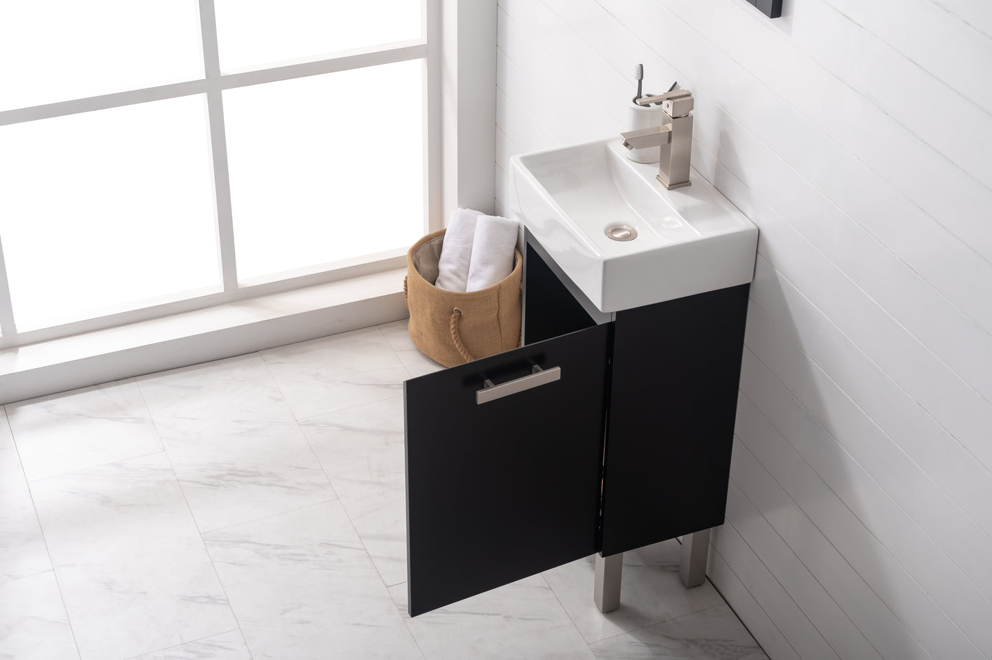 Stella 16.5" Single Sink Vanity In Black