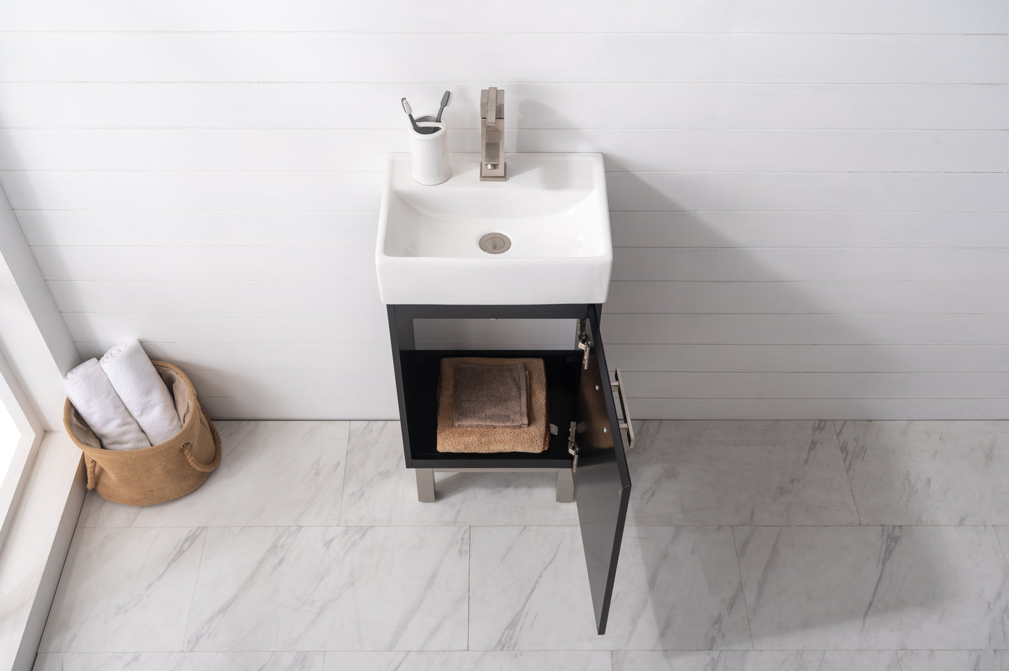 Stella 16.5" Single Sink Vanity In Black