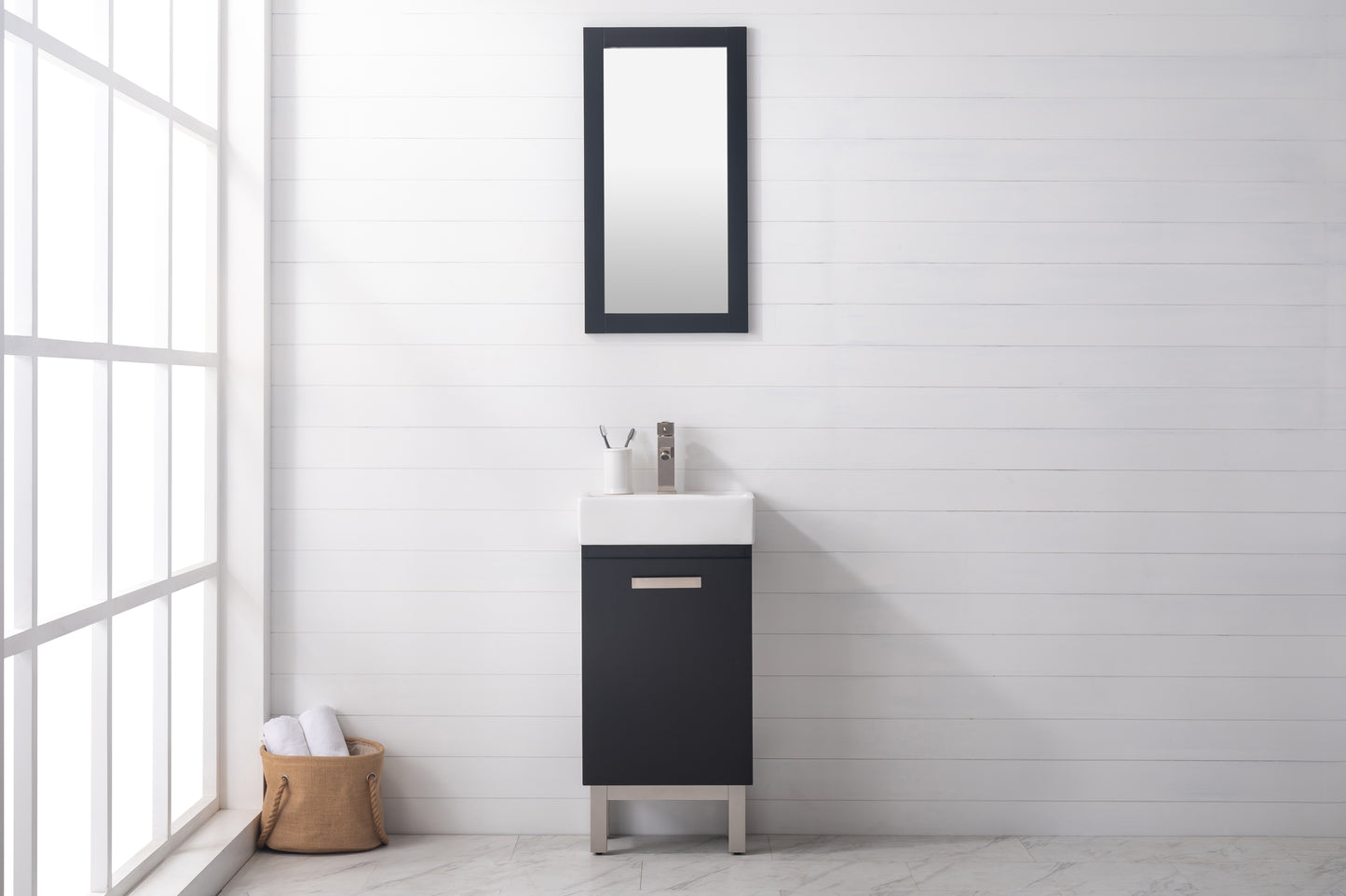 Stella 16.5" Single Sink Vanity In Black