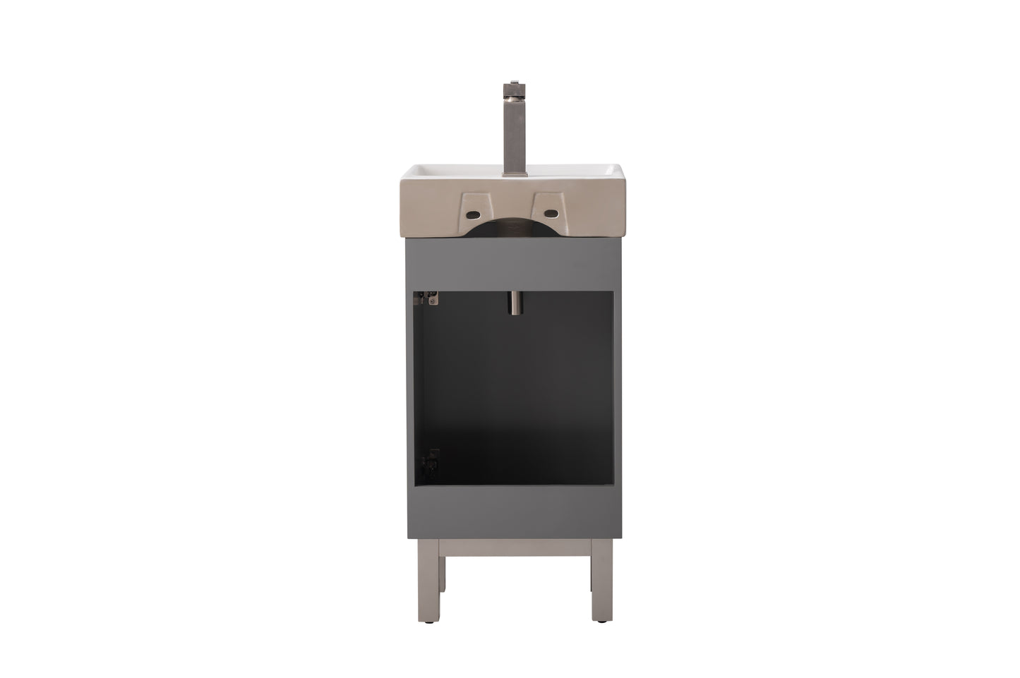 Stella 16.5" Single Sink Vanity In Gray