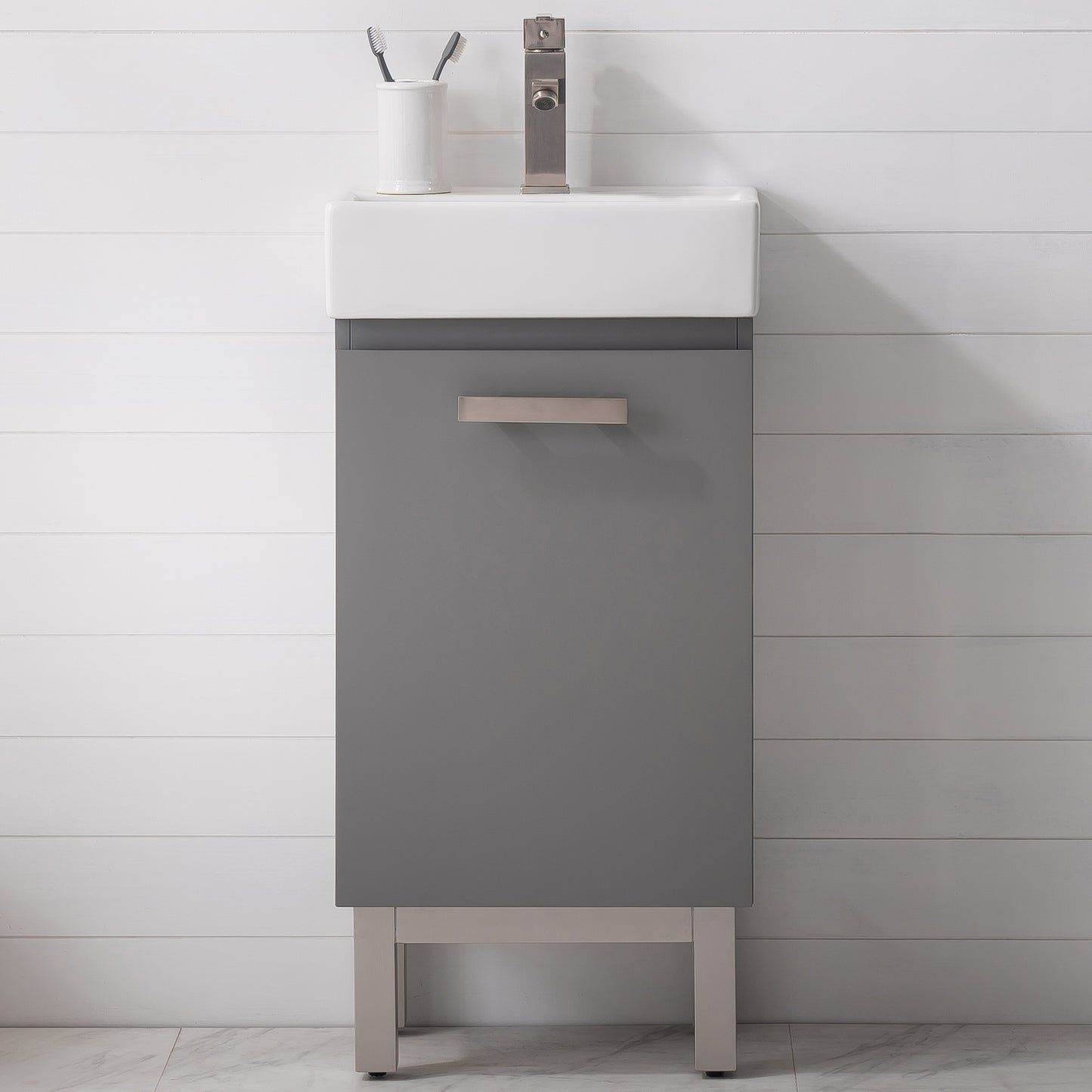 Stella 16.5" Single Sink Vanity In Gray