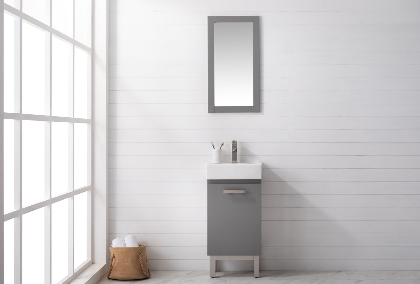 Stella 16.5" Single Sink Vanity In Gray