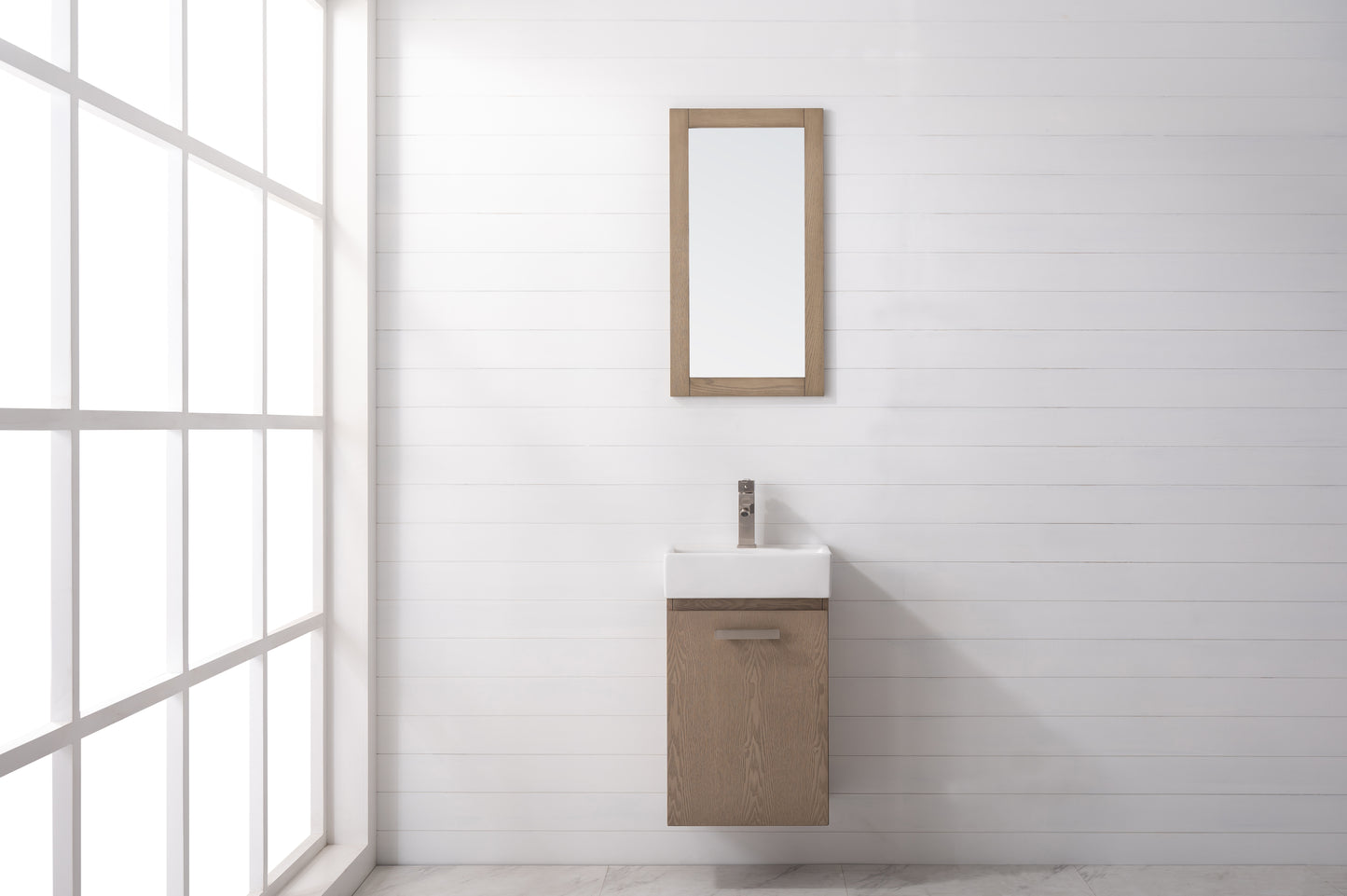 Stella 16.5" Single Sink Vanity In Oak