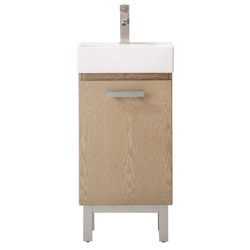 Stella 16.5" Single Sink Vanity In Oak