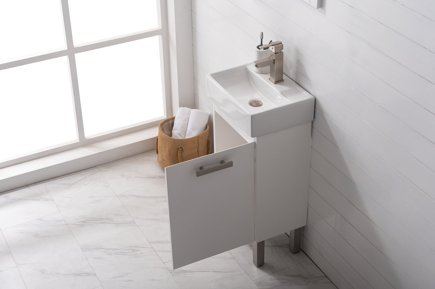 Stella 16.5" Single Sink Vanity In White