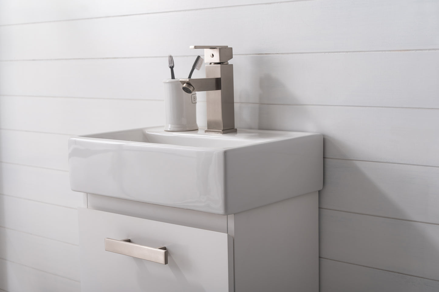 Stella 16.5" Single Sink Vanity In White