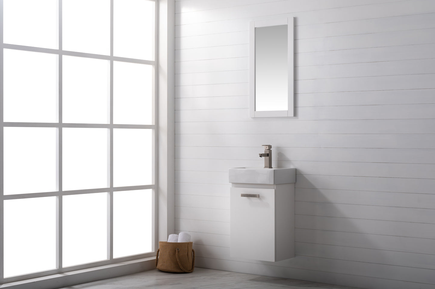 Stella 16.5" Single Sink Vanity In White