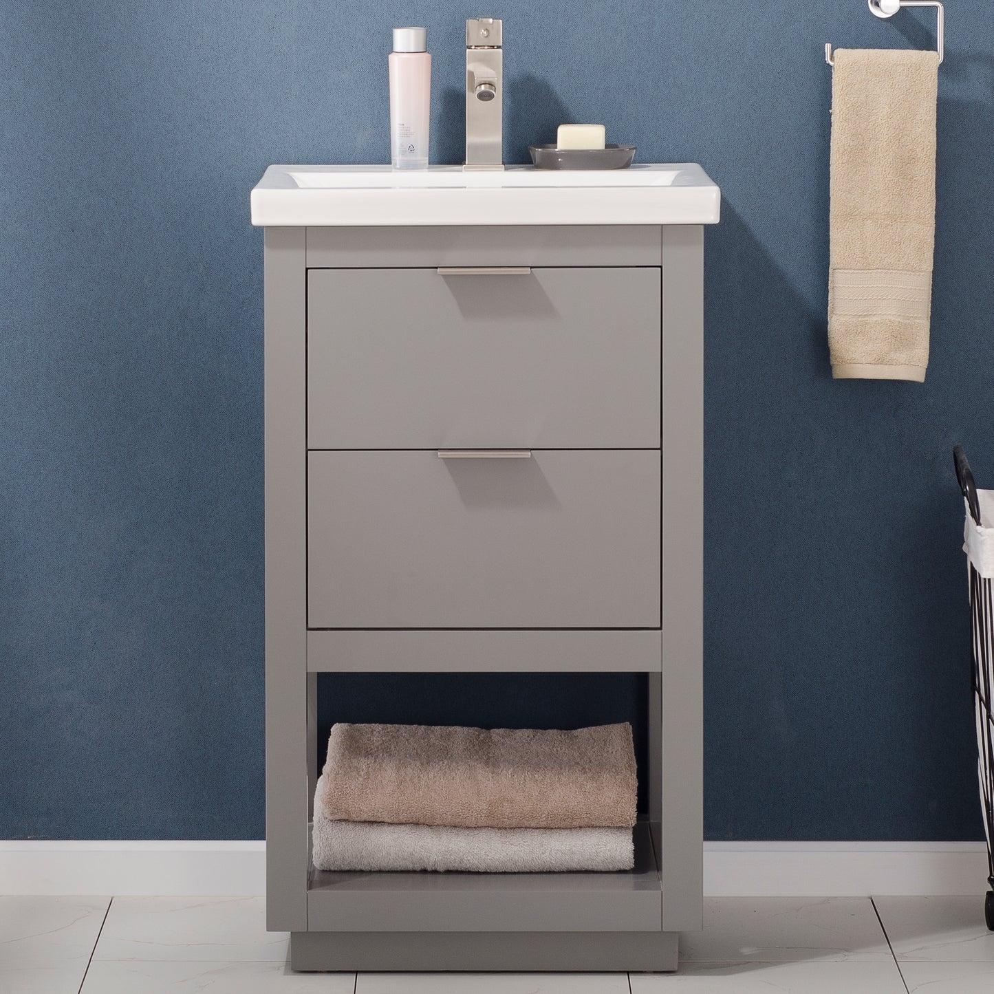 Klein 20" Single Sink Vanity In Gray