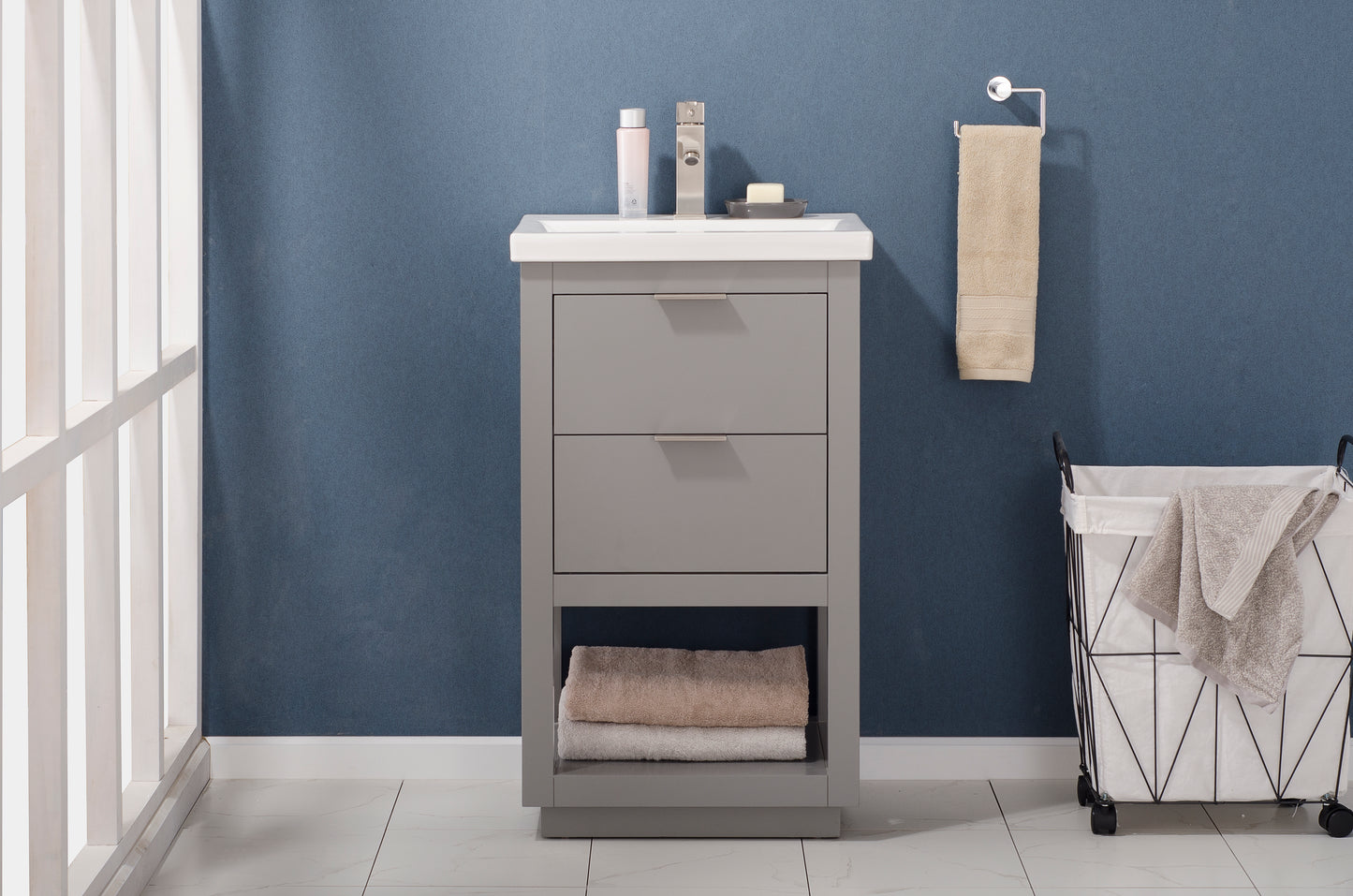 Klein 20" Single Sink Vanity In Gray