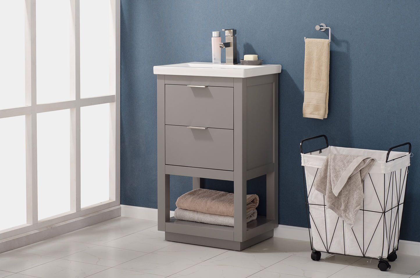 Klein 20" Single Sink Vanity In Gray