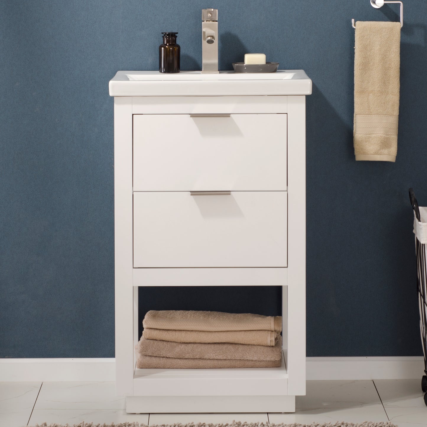 Klein 20" Single Sink Vanity In White