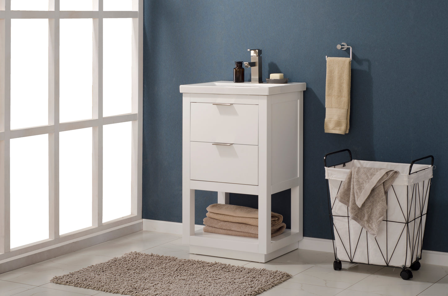 Klein 20" Single Sink Vanity In White