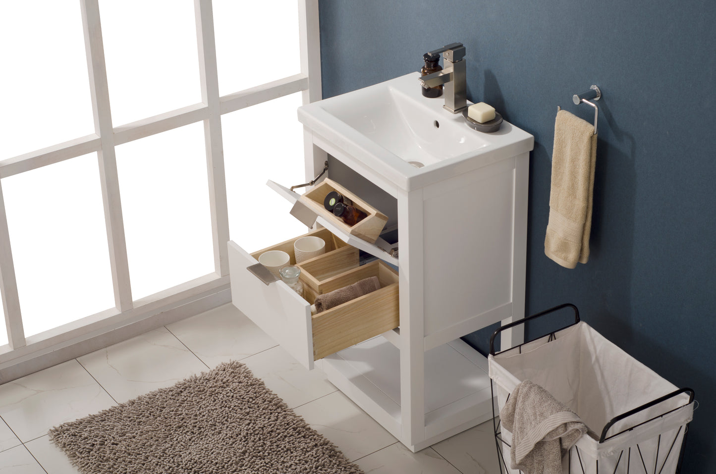Klein 20" Single Sink Vanity In White
