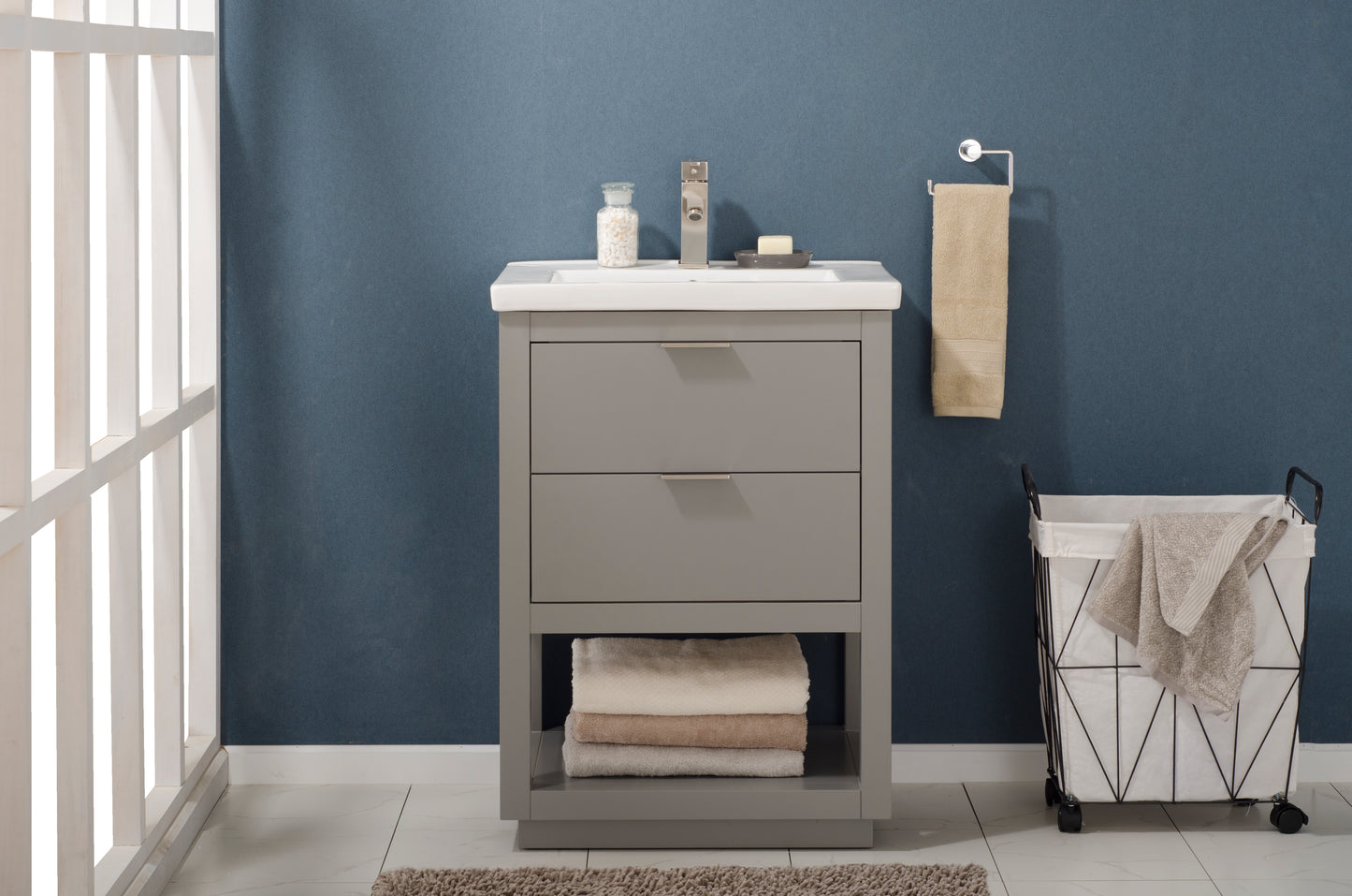 Klein 24" Single Sink Vanity In Gray